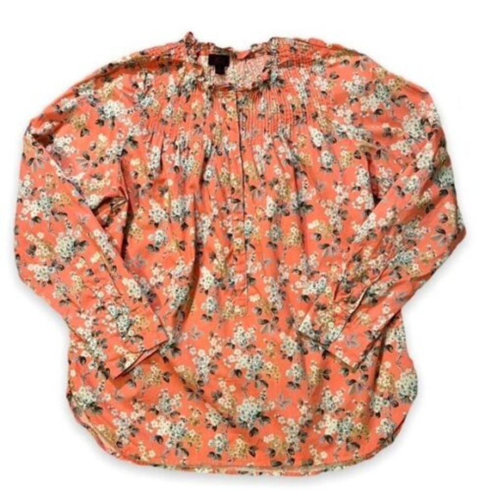 J.Crew Floral Ruffle Liberty London Print Popover